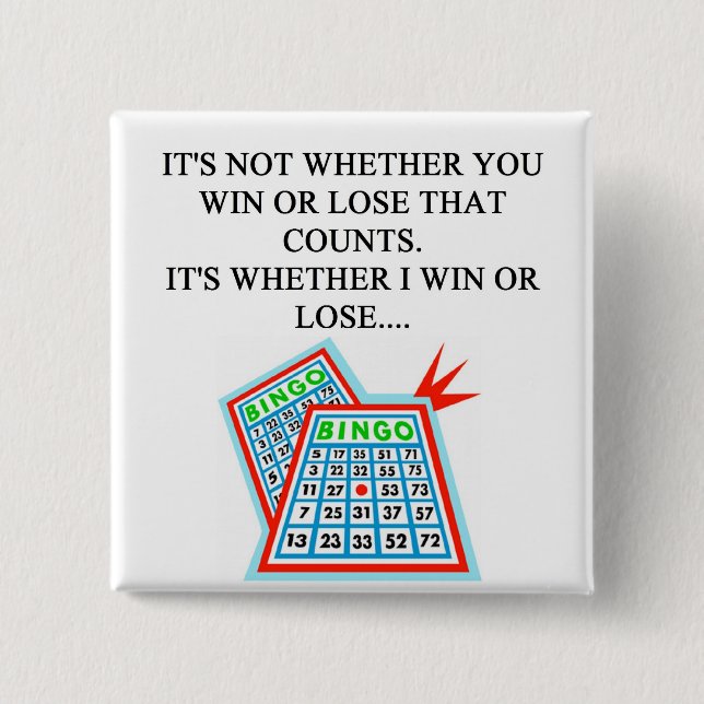 bingo player gifts 15 cm square badge (Front)