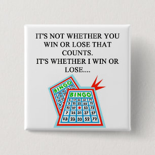 bingo player gifts 15 cm square badge