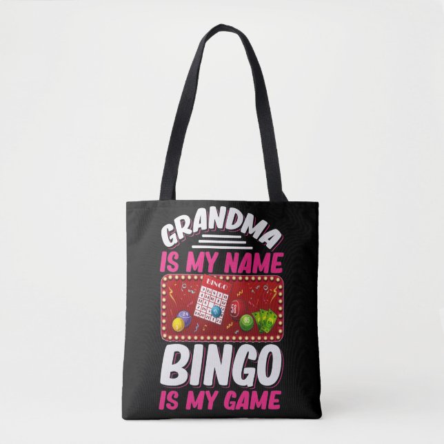 Bingo Player Grandmother Funny Bingo Grandma Tote Bag (Front)