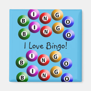 Bingo Player "I Love Bingo" blue Magnet
