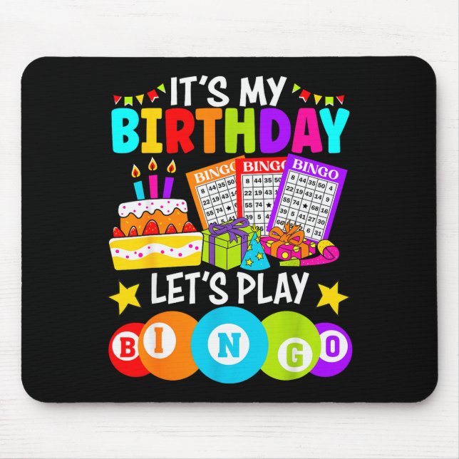Bingo Player It's My Birthday Let's Play Bingo Xma Mouse Mat (Front)