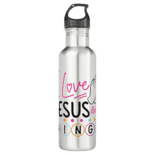 Bingo Player Jesus Faith Christian I Love Jesus An 710 Ml Water Bottle