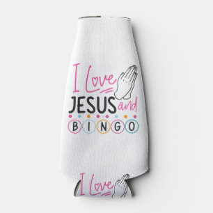 Bingo Player Jesus Faith Christian I Love Jesus An Bottle Cooler