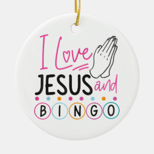 Bingo Player Jesus Faith Christian I Love Jesus An Ceramic Tree Decoration