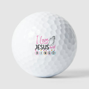 Bingo Player Jesus Faith Christian I Love Jesus An Golf Balls