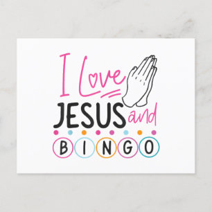 Bingo Player Jesus Faith Christian I Love Jesus An Holiday Postcard