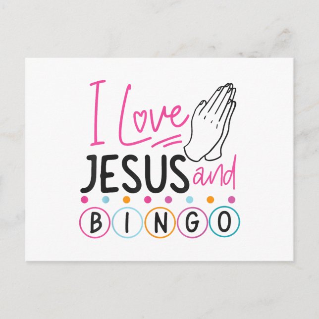 Bingo Player Jesus Faith Christian I Love Jesus An Holiday Postcard (Front)
