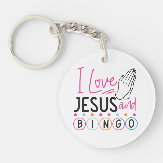 Bingo Player Jesus Faith Christian I Love Jesus An Key Ring (Front)