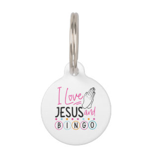 Bingo Player Jesus Faith Christian I Love Jesus An Pet Tag