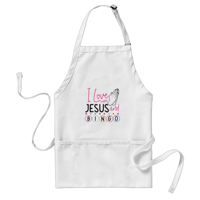 Bingo Player Jesus Faith Christian I Love Jesus An Standard Apron (Front)