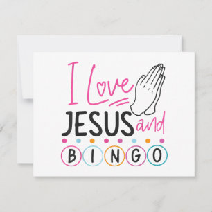 Bingo Player Jesus Faith Christian I Love Jesus An Thank You Card