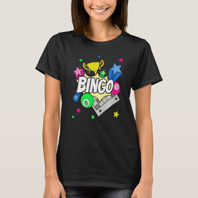 Bingo Player Lotto Bingo Winner Gambling Lottery B T-Shirt (Front)