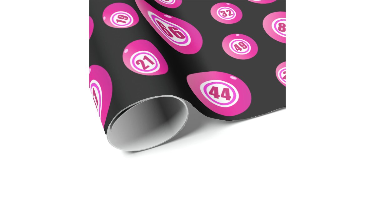 Bingo Player Pink Balls Wrapping Paper Zazzle
