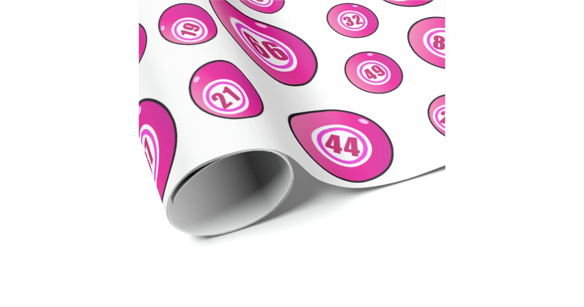 Bingo Player Pink Balls Wrapping Paper Zazzle