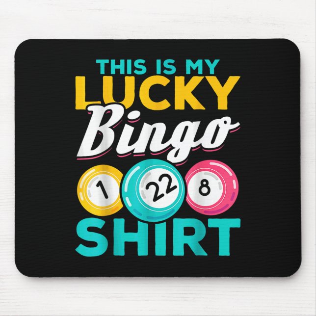 Bingo Player This Is My Lucky Bingo Funny Bingo Me Mouse Mat (Front)