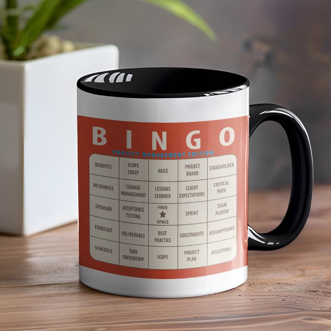 Bingo Project Management Edition Mug (The ultimate gift to a colleague who likes to keep things fresh in the work place)