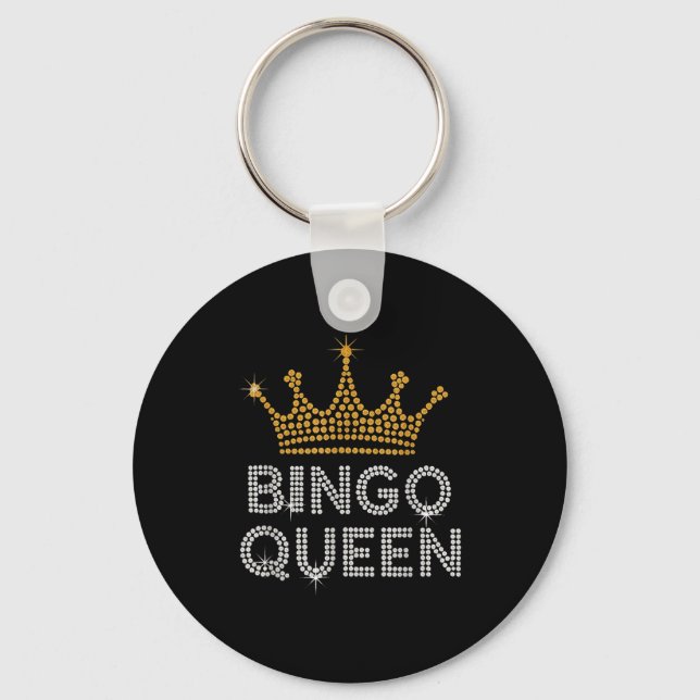 Bingo Queen Bingo Player Game Party Funny Women Gi Key Ring (Front)