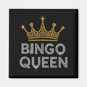 Bingo Queen Bingo Player Game Party Funny Women Gi Magnet