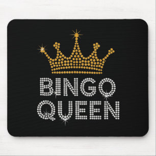 Bingo Queen Bingo Player Game Party Funny Women Gi Mouse Mat
