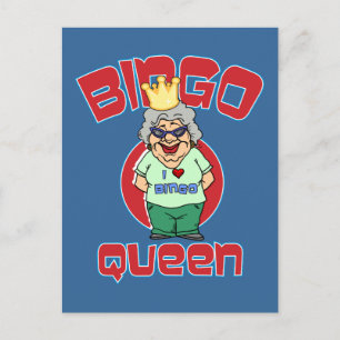 Bingo Queen - Customise Postcard