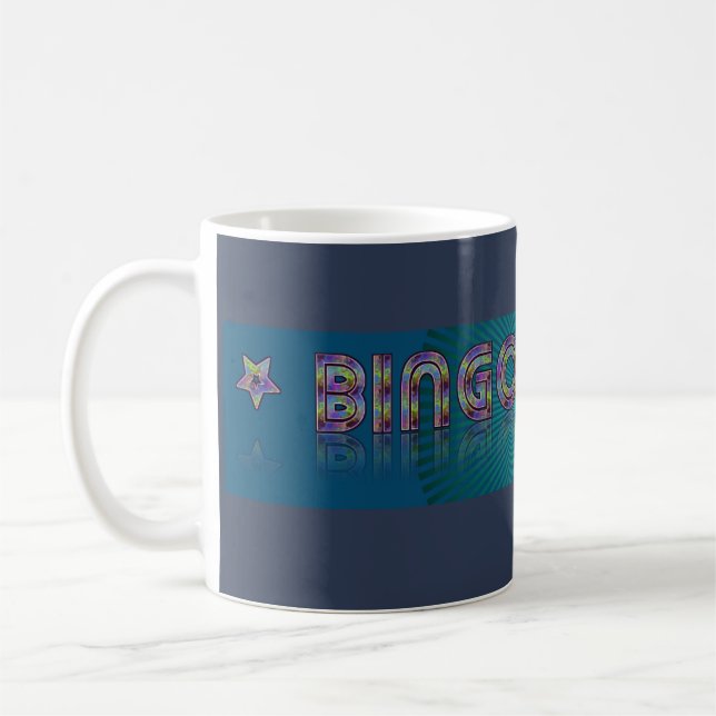 Bingo Queen Design Coffee Mug Cup (Left)