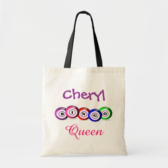 Bingo Queen Fun Bingo Balls Design Tote Bag