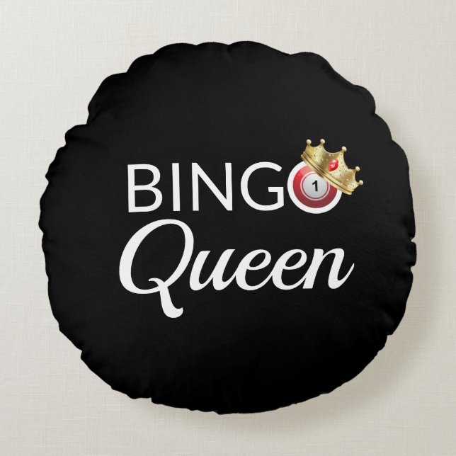Bingo Queen Round Pillow (Front)