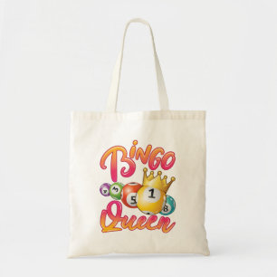 Bingo Queen Women Ladies Player Game Tote Bag