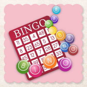 Bingo Scalloped Edge Paper Coaster