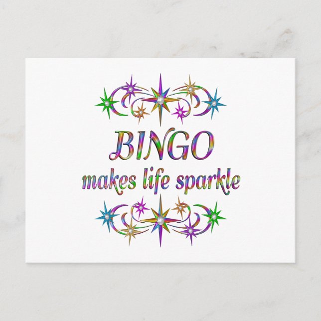 Bingo Sparkles Postcard (Front)