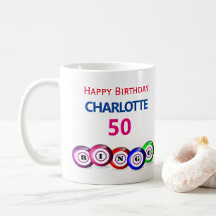 Bingo Themed Milestone Birthday Novelty Coffee Mug
