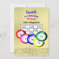 Bingo Themed Party Fun Colourful Invitation