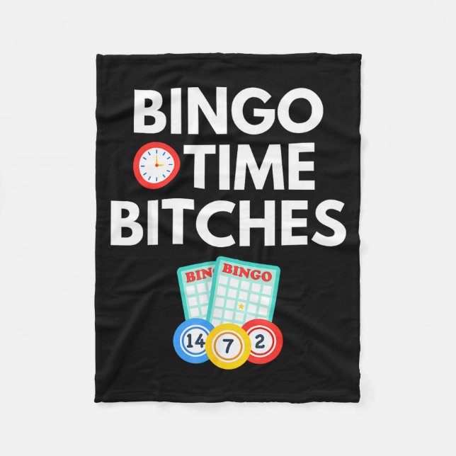Bingo Time Es Funny Bingo Player Game Lover Gift H Fleece Blanket (Front)