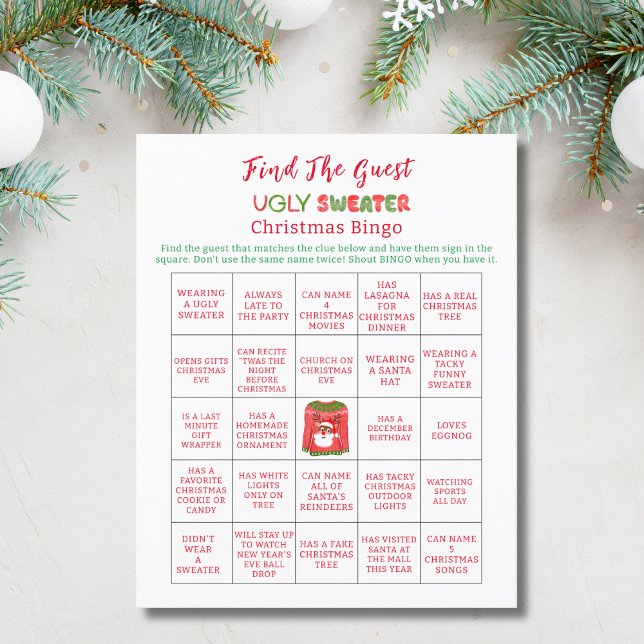 BINGO Ugly Sweater Funny Reindeer Christmas  Flyer (Creator Uploaded)