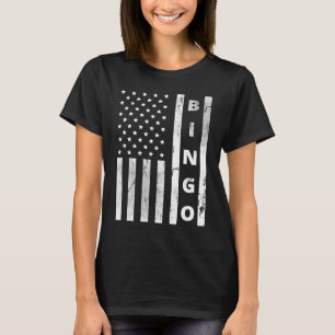 Bingo Vintage US Flag Gambling Casino Bingo 2 T-Shirt