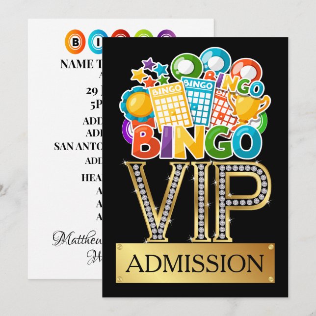 Bingo VIP Admission Invitation (Front/Back)