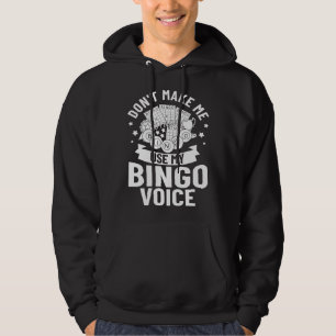 Bingo Voice Game Player Caller Card Board Balls Hoodie