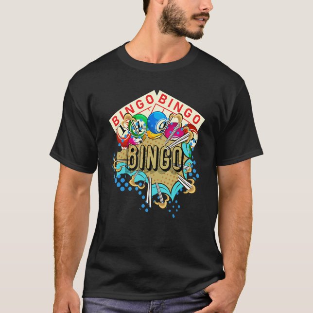 Bingo Winner Lottery Bingo Player Lotto Gambling B T-Shirt (Front)
