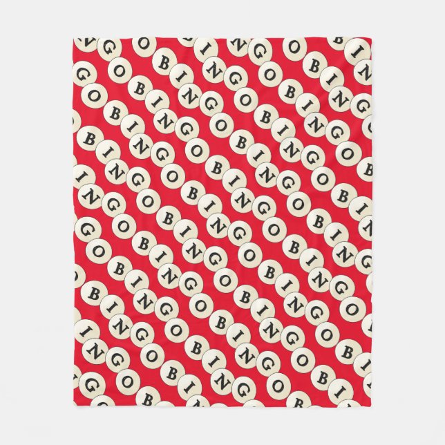 Bingo word art fleece blanket (Front)