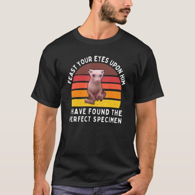 Bingus Meme The Perfect Specimen  Hairless Sphynx  T-Shirt (Front)