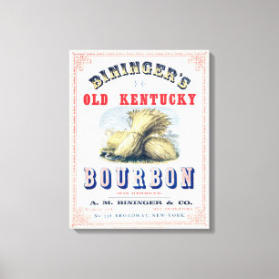 Bininger's Old Kentucky Bourbon 1849 Reserve. Canvas Print
