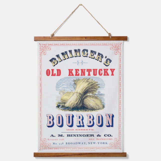 Bininger's Old Kentucky Bourbon 1849 Reserve. Hanging Tapestry (Front)