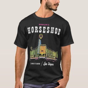 Binions Horseshoe Hotel Casino Vintage Retro Las V T-Shirt