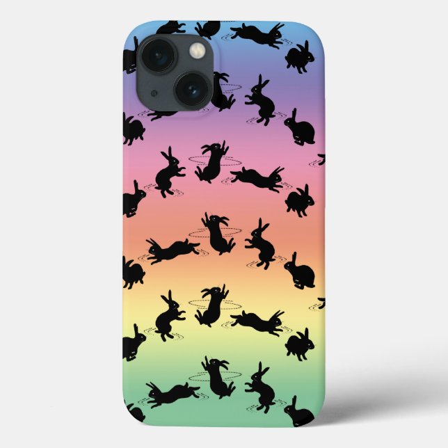 Binky Bunnies iPad Mini Case (Rainbow) (Back)