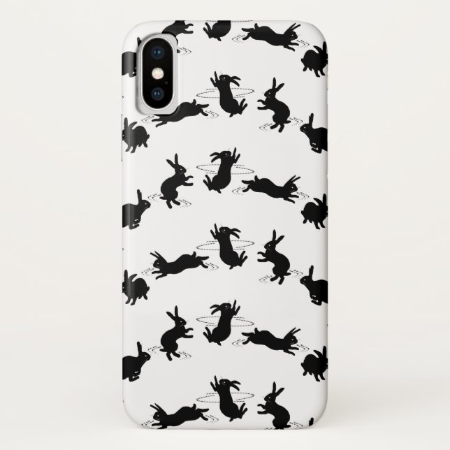 Binky Bunnies iPhone X Case (choose colour) (Back)