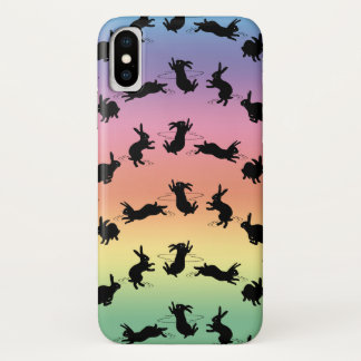 Binky Bunnies iPhone X Case (Rainbow)