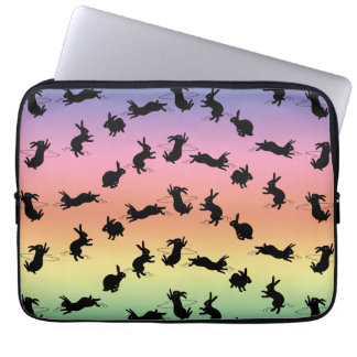 Binky Bunnies Laptop Sleeve (Rainbow)