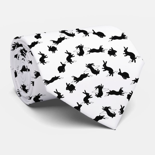 Binky Bunnies Tie Double Sided (choose colour) (Rolled)