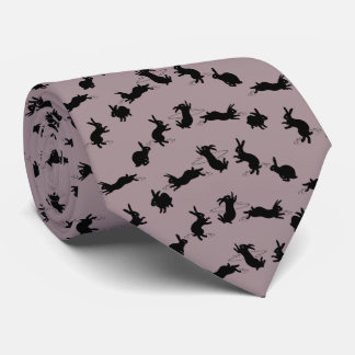 Binky Bunnies Tie Double Sided Print (Dusty Pink)
