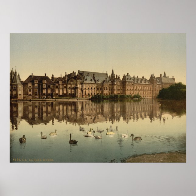 Binnenhof across the Hofvijver, The Hague Poster (Front)